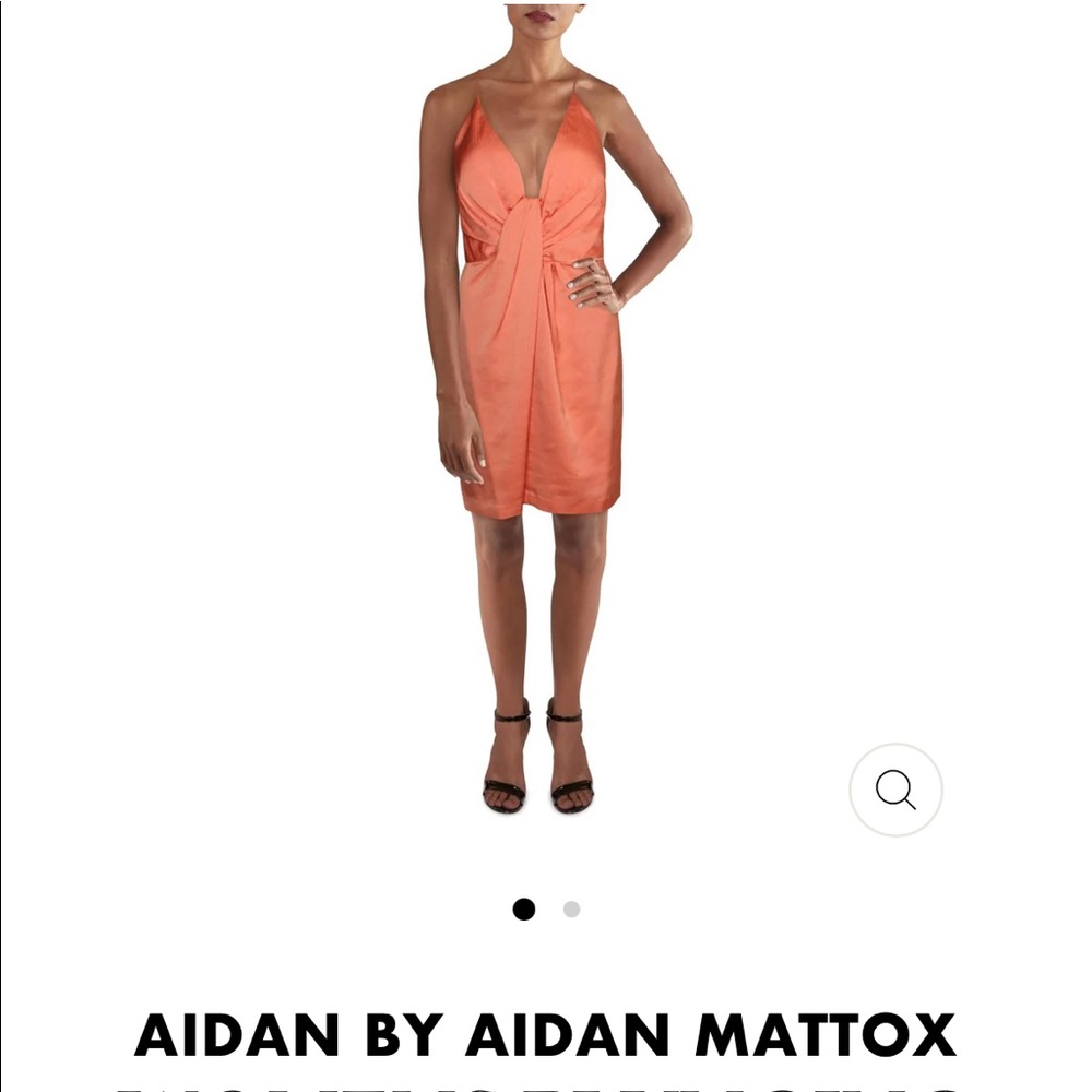 NWT Aidan Mattox peach/salmon mini dress